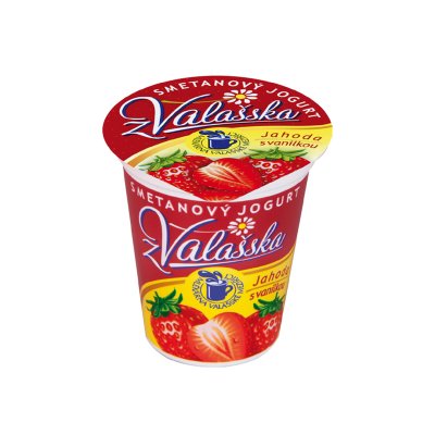 Smetanový jogurt jahoda s vanilkou 150 g